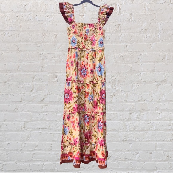 House Of Harlow 1960 Tiered Floral Ruffle Maxi Dress, Medium - Picture 3 of 8